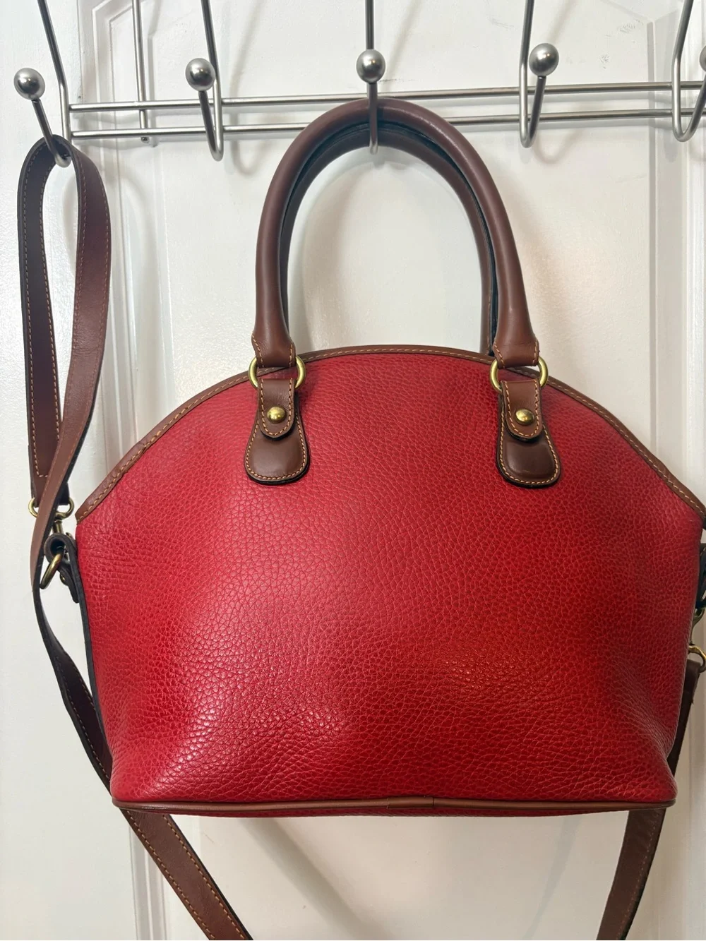 Coach 1993 Red Sheridan Roswell Satchel Crossbody Vintage